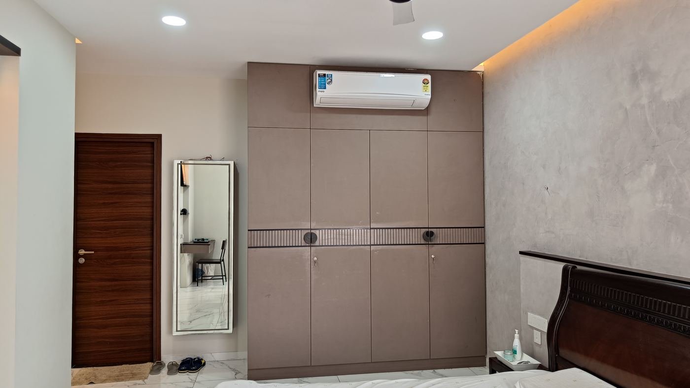 Bedroom wardrobe in a Chennai apartment